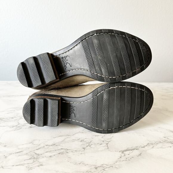 Sorel Lolla Waterproof Dusty Olive Green‎ Leather Ankle Boot Women’s Size 7.5 - Picture 11 of 12